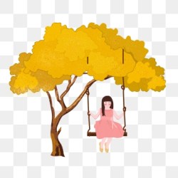 swing tree swinging clipart cartoon under commercial painted elements psd pngtree vectors transparent vectorified use