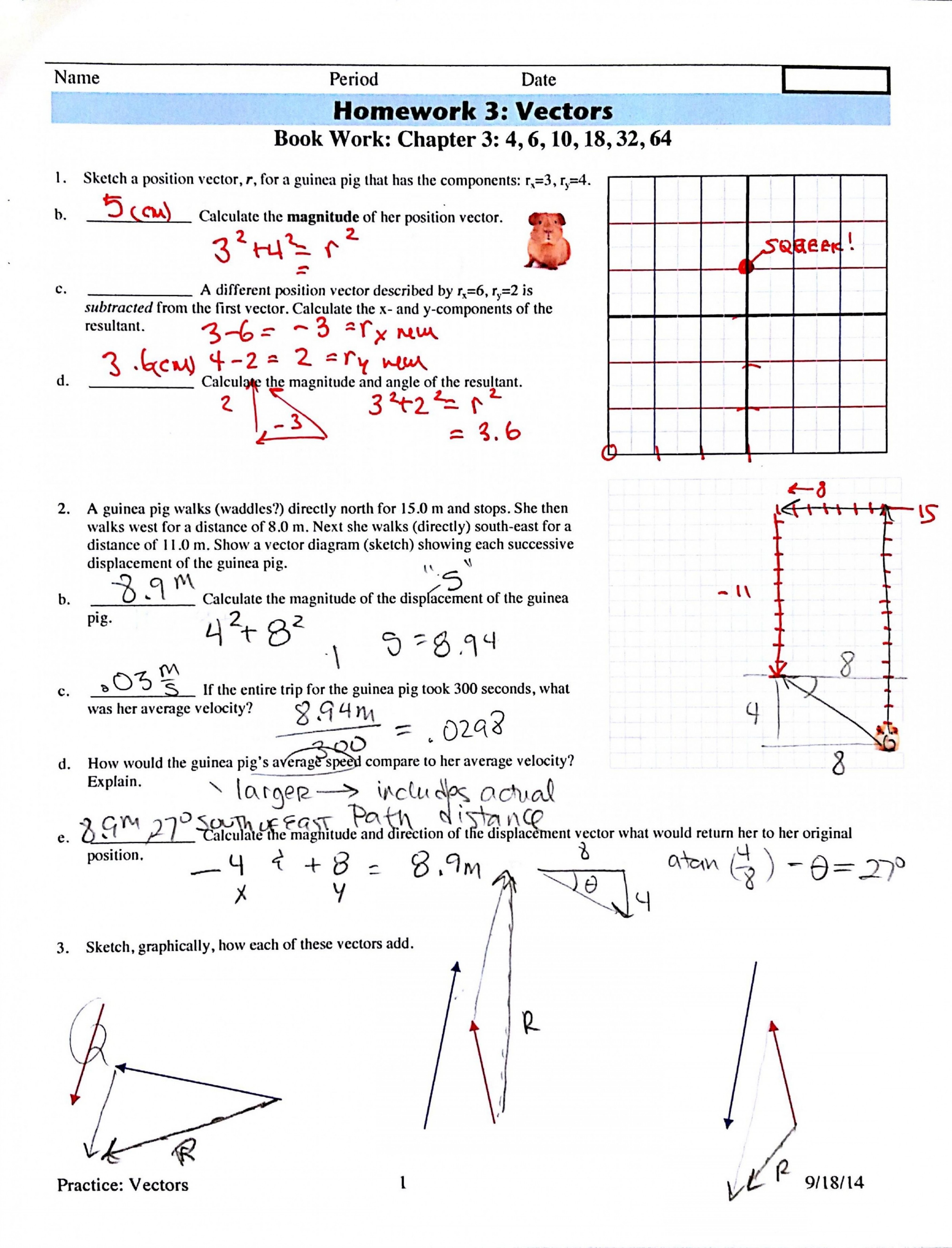 It is also important to note that the resultant is independent of the order in which the vectors are added. Vector Addition Worksheet At Vectorified Com Collection Of Vector Addition Worksheet Free For Personal Use