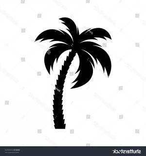 vector easy palm silhouette tree simple vectorified