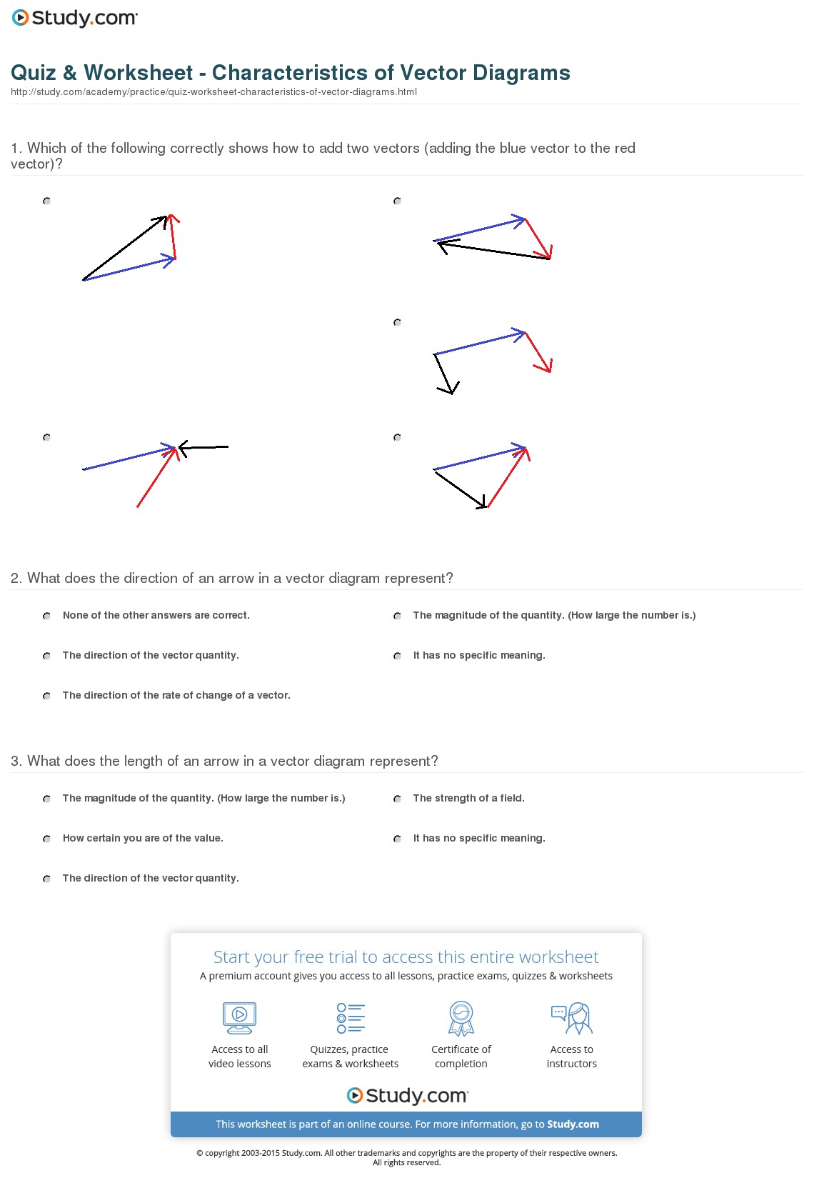 Vector practice worksheet at vectorified.com