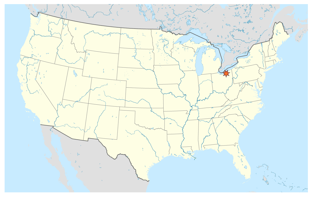 Cleveland Ohio On Us Map Modern City Map Cleveland Ohio City Of The Cleveland Free Vector Map Usa Location Map 