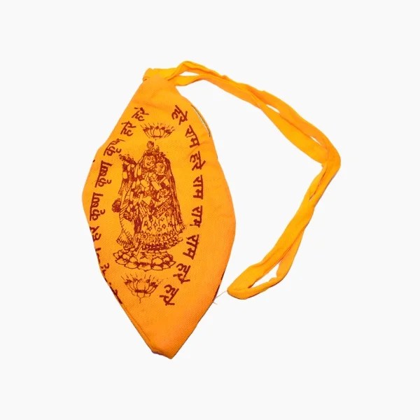 Original Bhagwa Pure Cotton Gomukhi Japa Mala Bag Or Chanting Bag/Beads Bag With Zip Pocket And Sakshi Mala Counter For Daily Mantra Jaap, Saffron Color, travel, orange