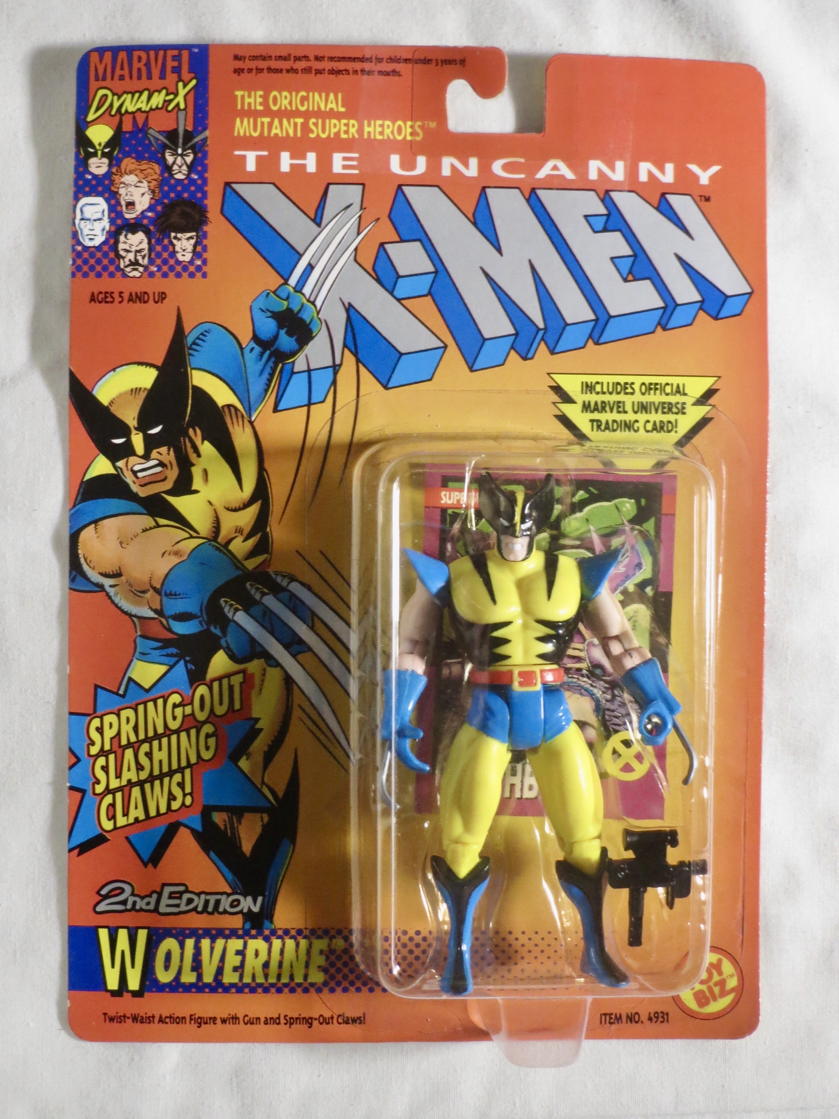 Wolverine – 2nd Edition by Toy Biz (1992) X-men Action Figure on card.