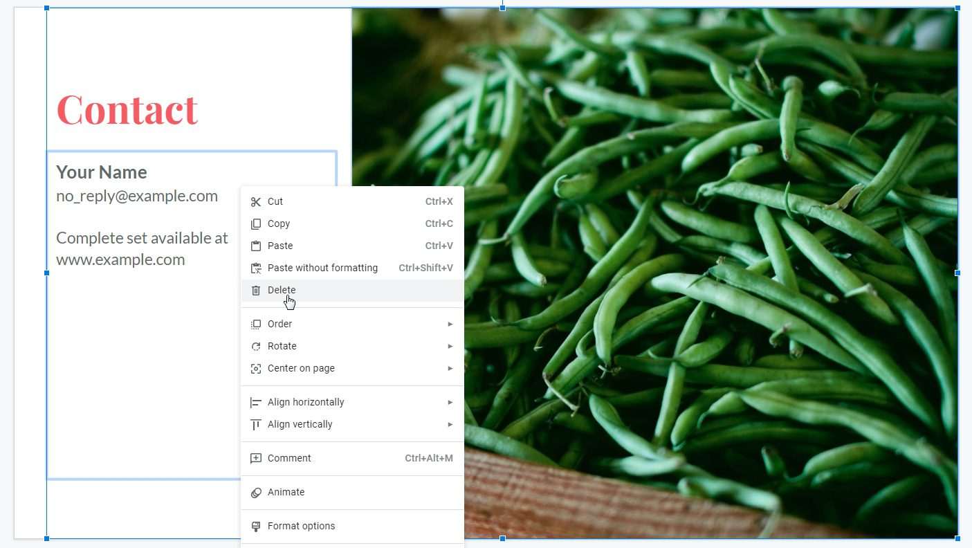 How to delete a text box on google slides?