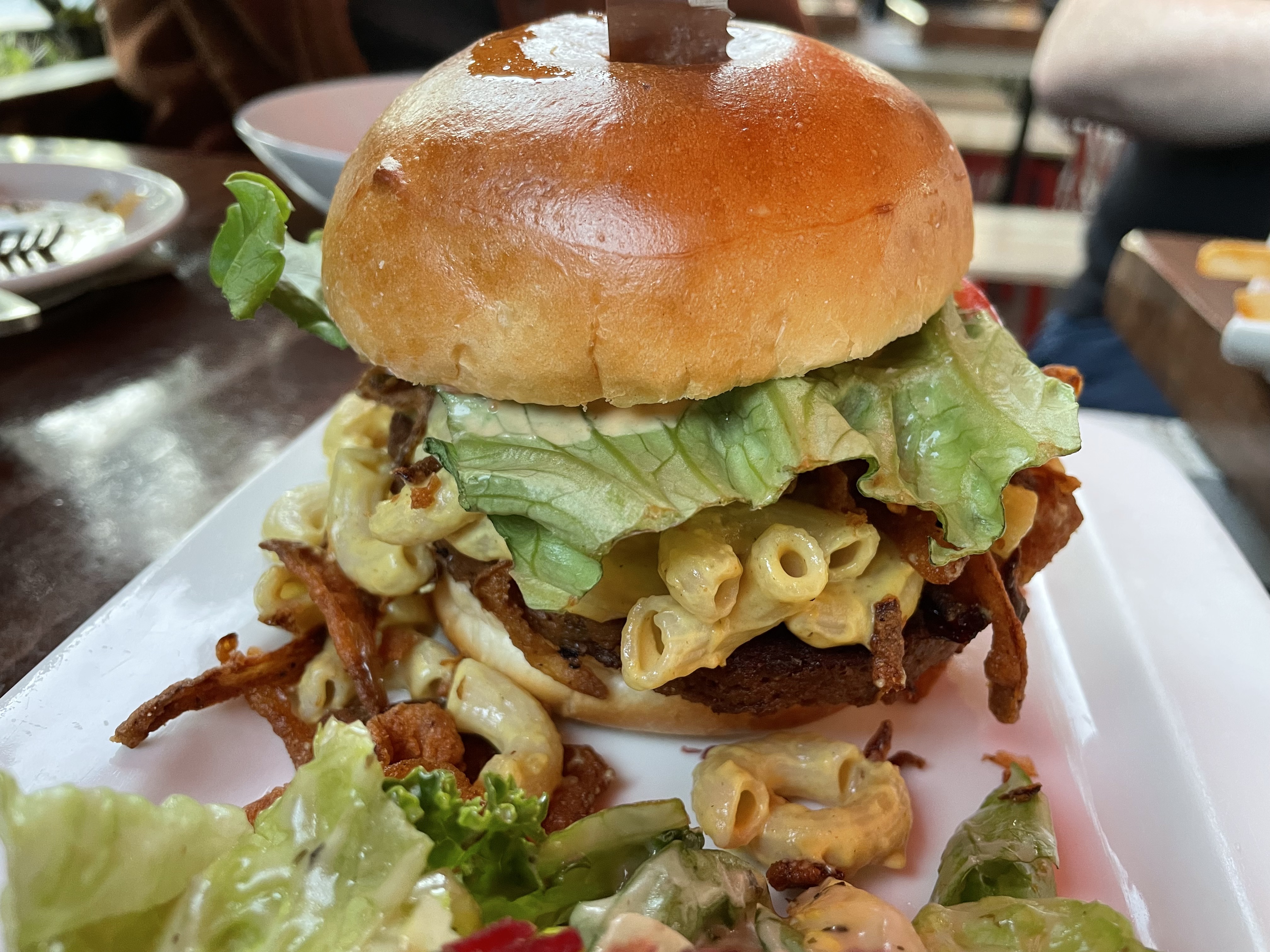 MeeT on Main Mighty Mac veggie burger