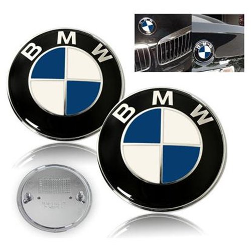 Bmw hood emblem 82mm set of 2 pcs