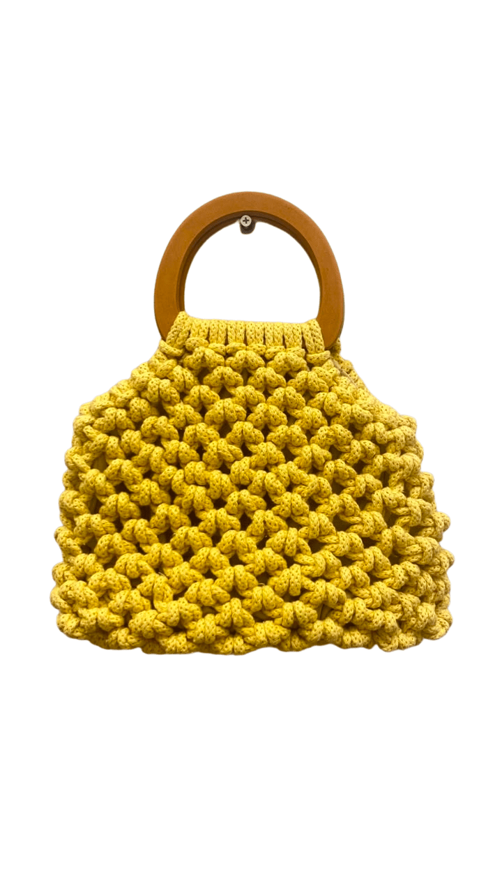 Golden Bloom Crochet Bag