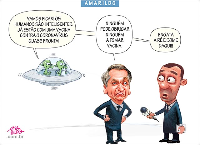 Se ao tentar realizar o agendamento não houver mais vaga, procure a unidade básica de saúde para maiores . Vacina contra Covid-19: Charge do Amarildo | VEJA