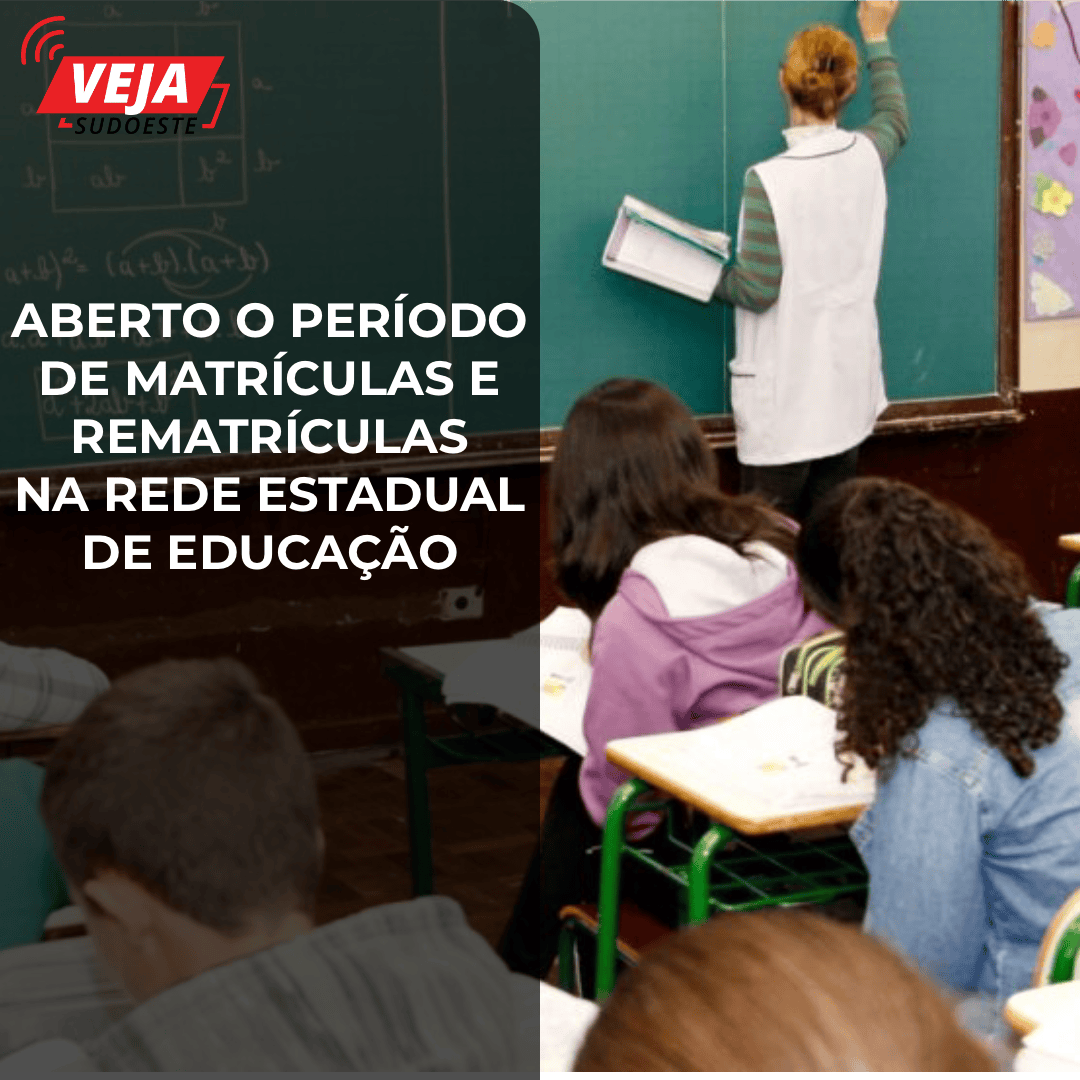 Rede estadual abriu prazo para matrículas e rematrículas para o ano letivo de 2024