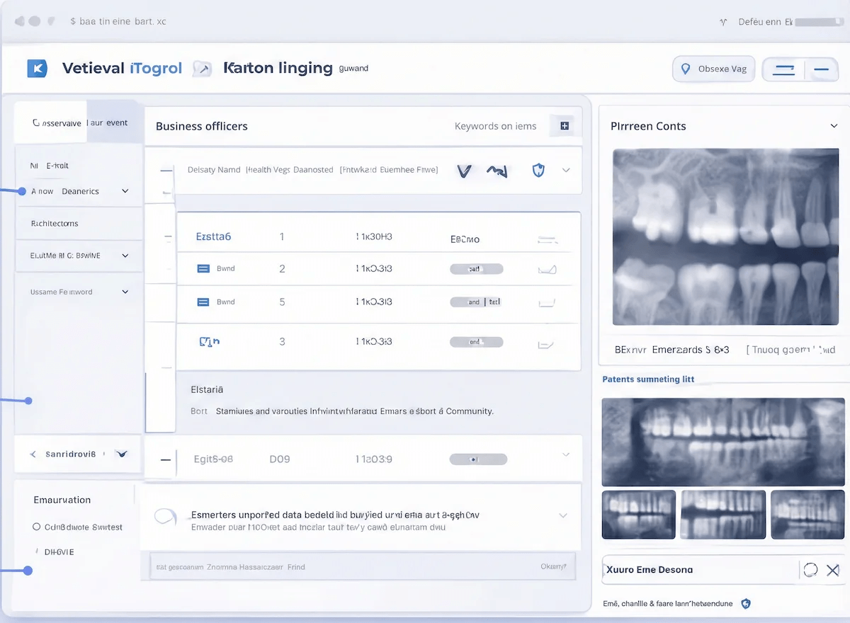 Dental practice billing management screen
