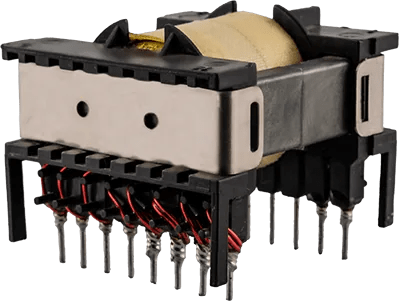 ETD style transformer commonly used in switch mode power supplies.