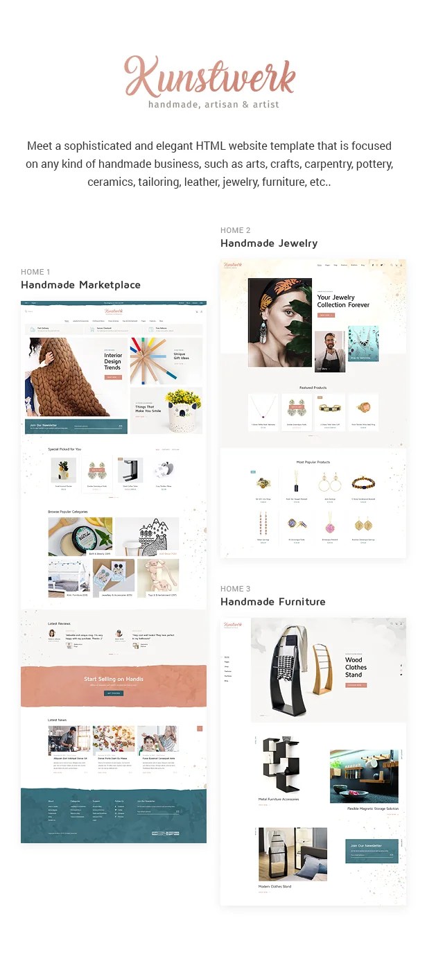 Kunstwerk - Handmade & Artisan HTML Website Template - 1