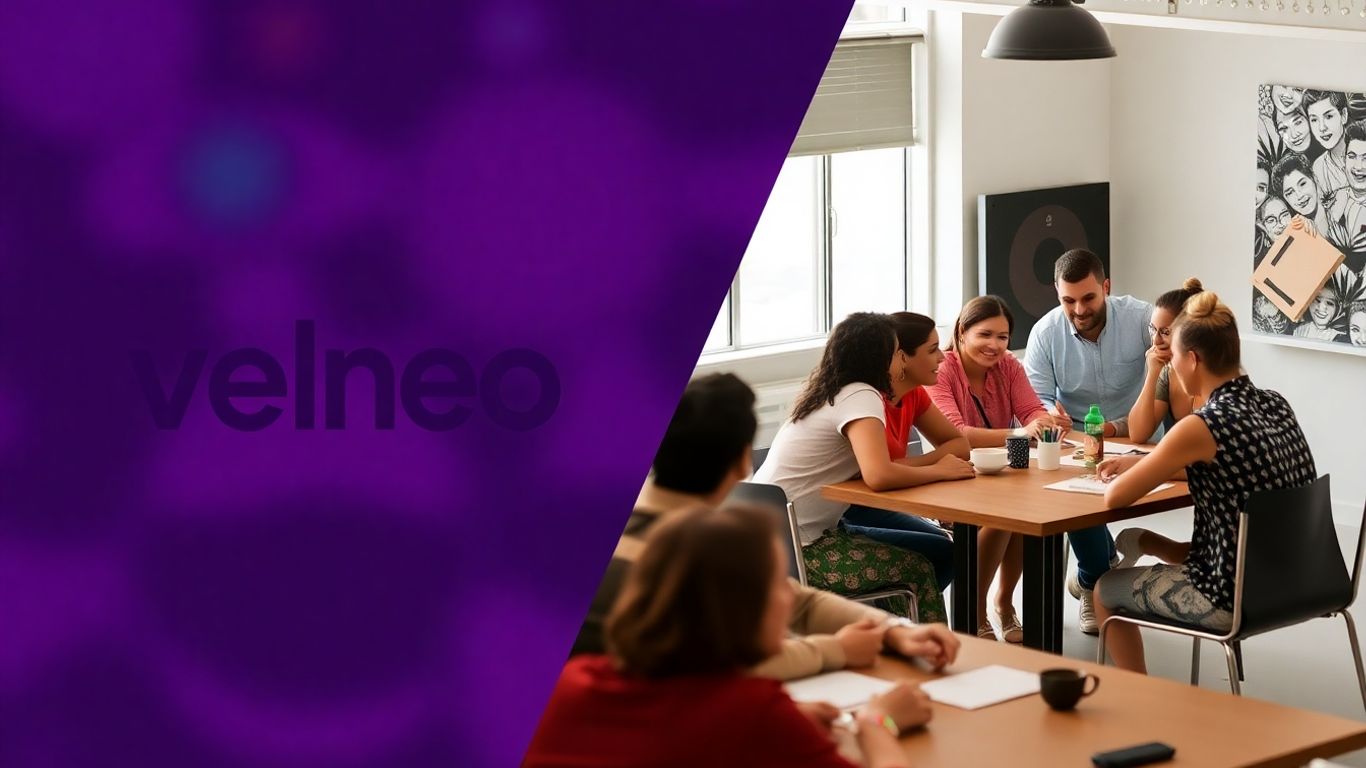 Comunidad Velneo colaborando en un entorno de desarrollo.