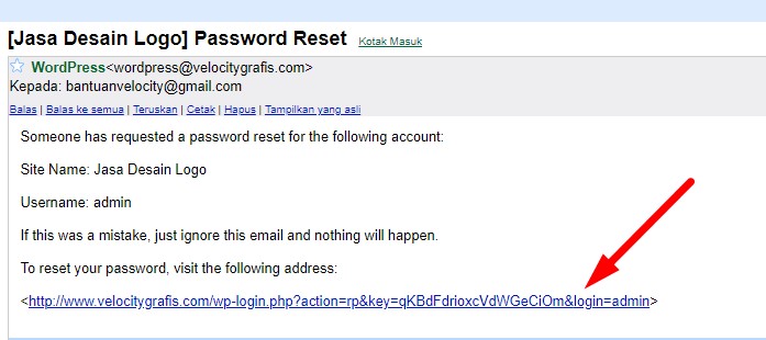 Ketikkan reset , klik tombol reset . Cara reset password web wordpress | Jasa Pembuatan Website, Bikin Web Murah, Profile, Toko ...
