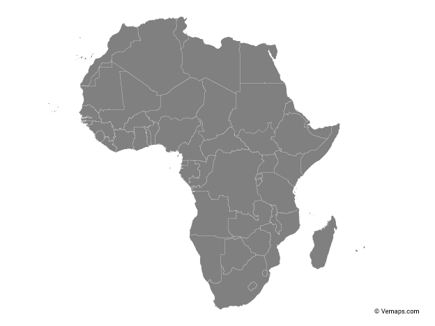 The resolution of this file is . Grey Map Of Africa Free Vector Maps