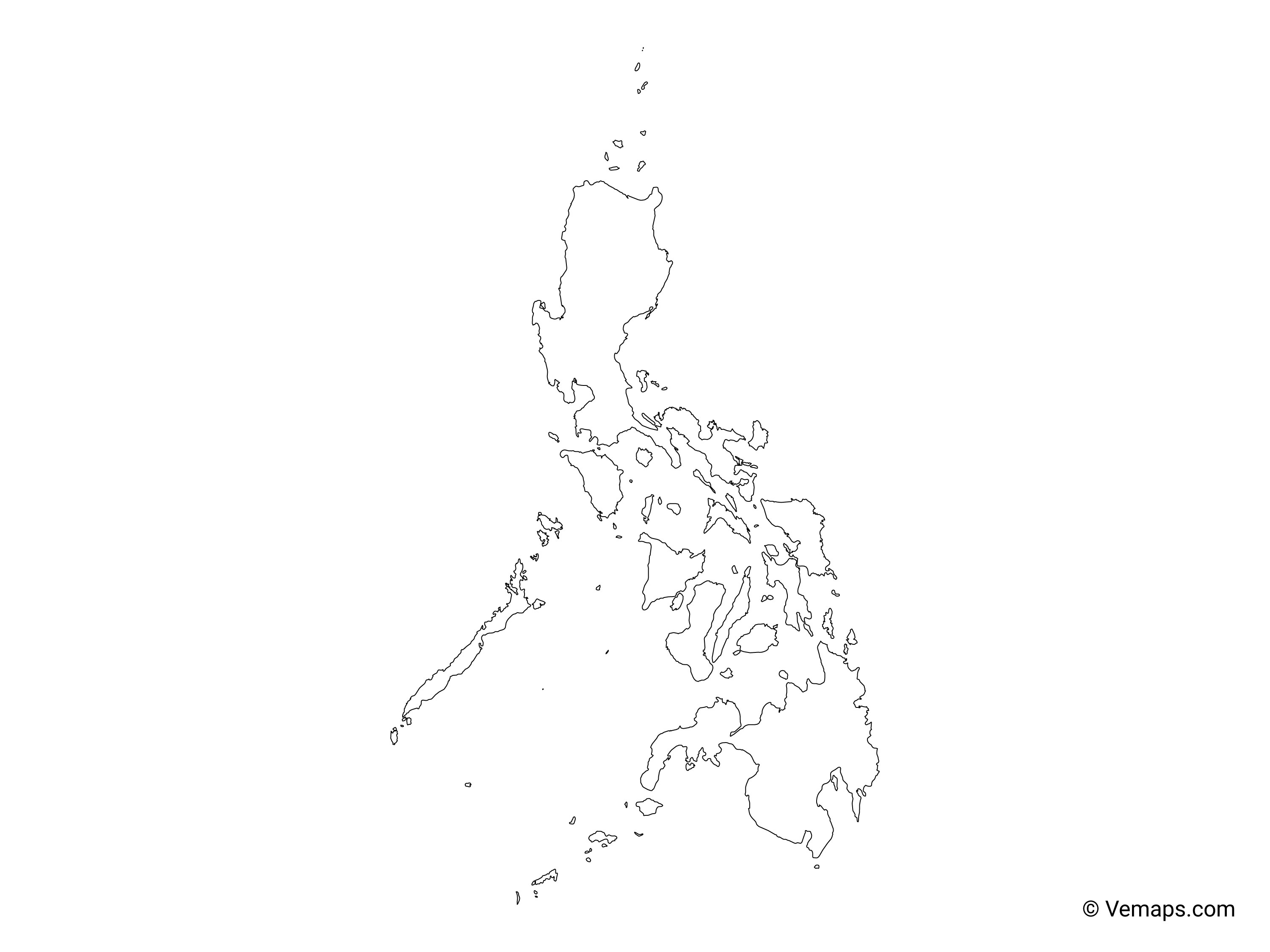 Outline map of philippines