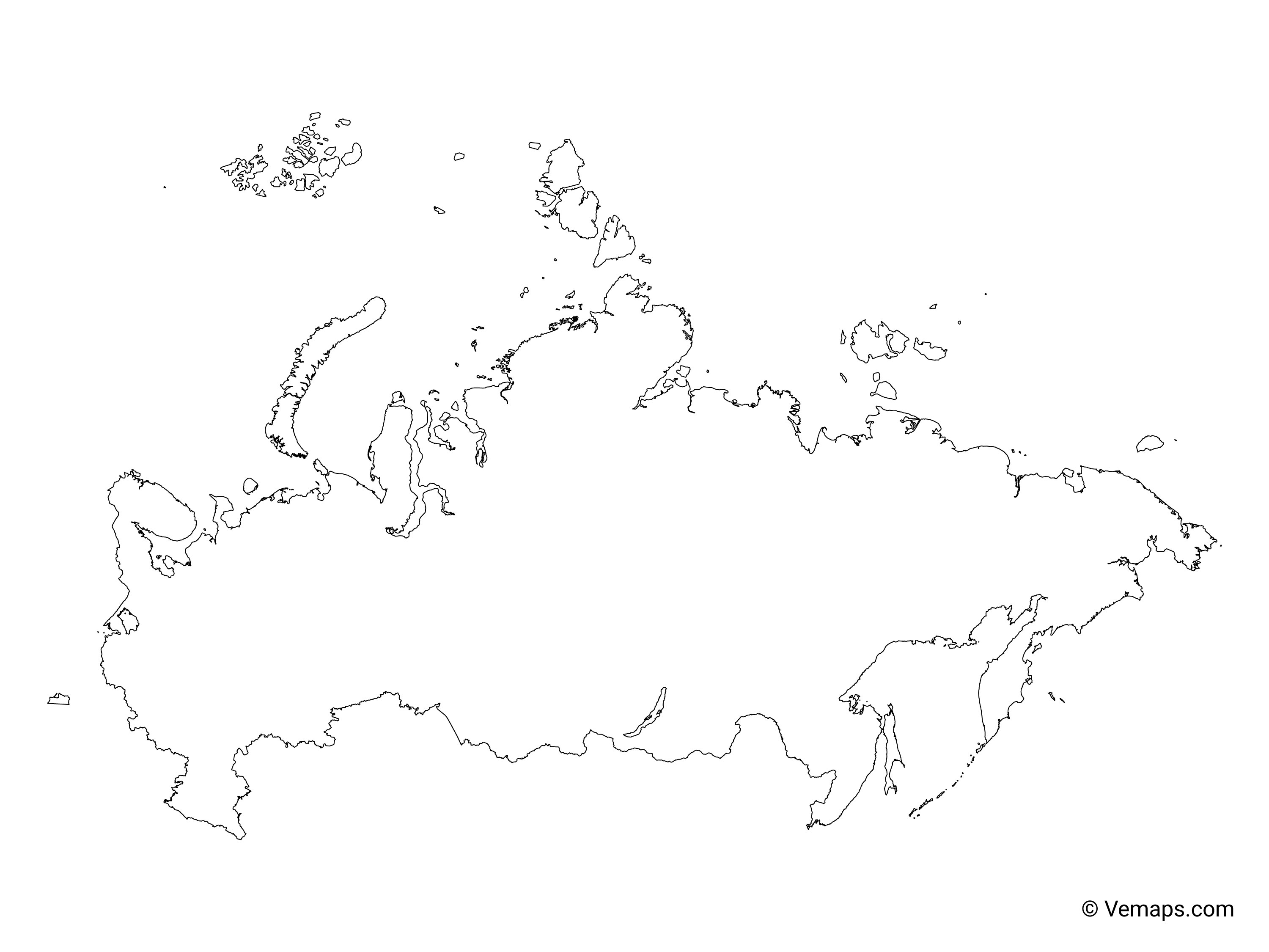 Blank Map Of Russia Ru.
