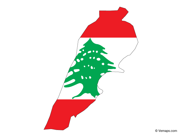 Outline Map Of Lebanon Free Vector Maps