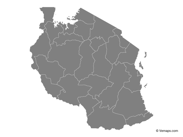 This could be useful to you. Grey Map Of Tanzania Free Vector Maps