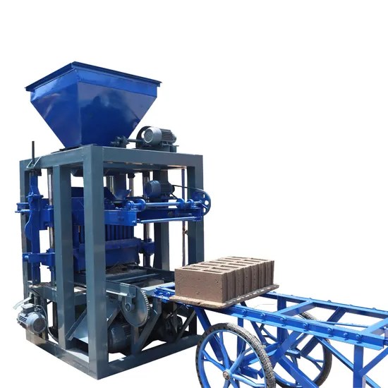Automatic concrete block making machine, full unit view