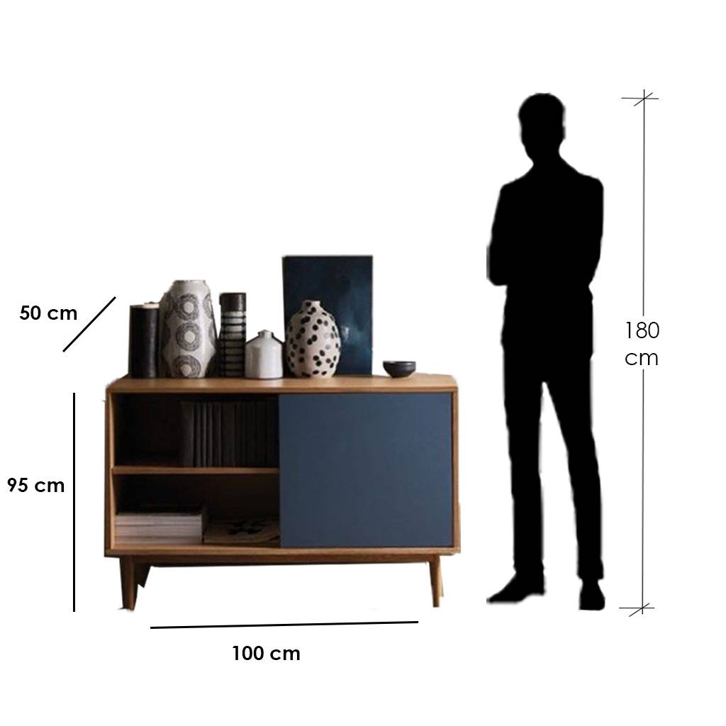 بوفيه - بني و أزرق PO7