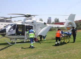 VÍDEO: Intervención de un helicóptero del 112 de Montijo