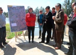 La Delegada de Gobierno de Extremadura visita las obras del desvío del arroyo Cabrillas