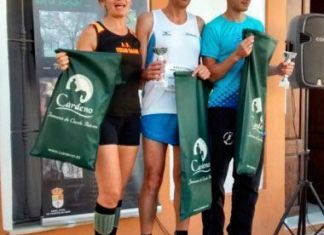María José Hernández Villarín de la A.D. Vegas Bajas, primera en la carrera de montaña Cuevas de Fuentes de León