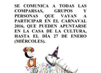 Inscripciones para el Carnaval 2016 de Guadiana