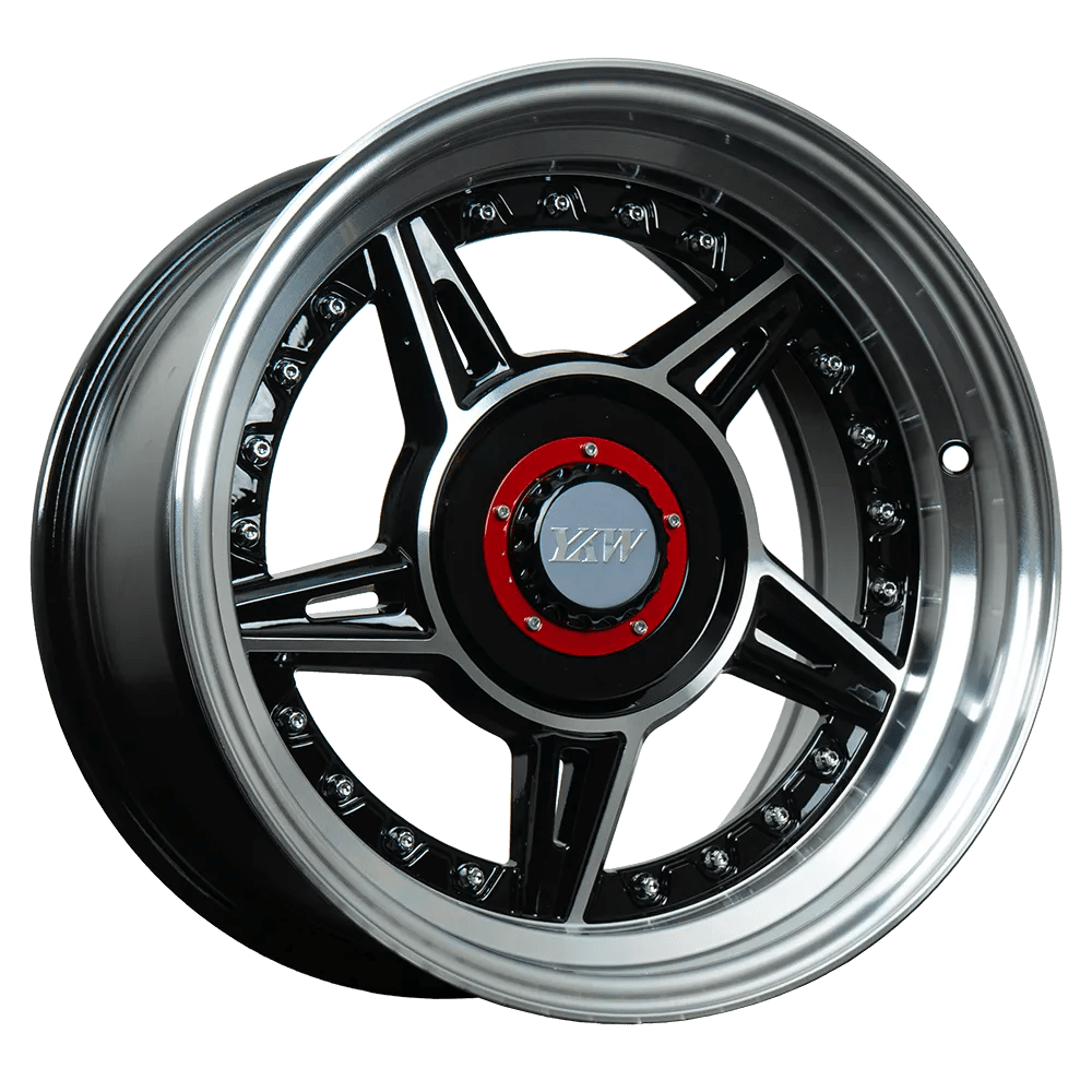 Llantas Aro 15×8.25 4X100 4X108 ET15 CB73,1 YKW5663 BF (Set 4 llantas)