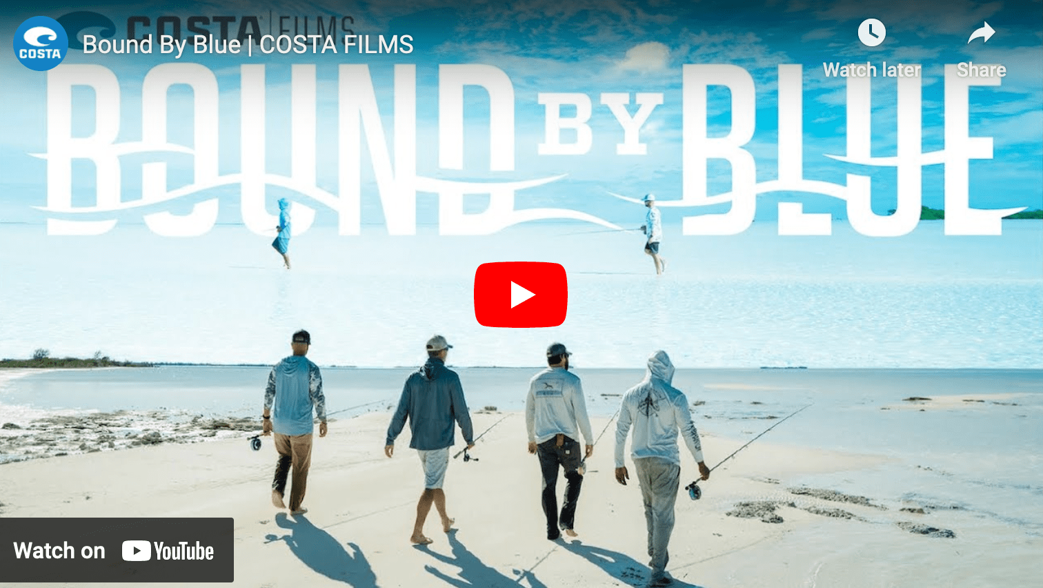 video cover image of four anglers walking on a beach