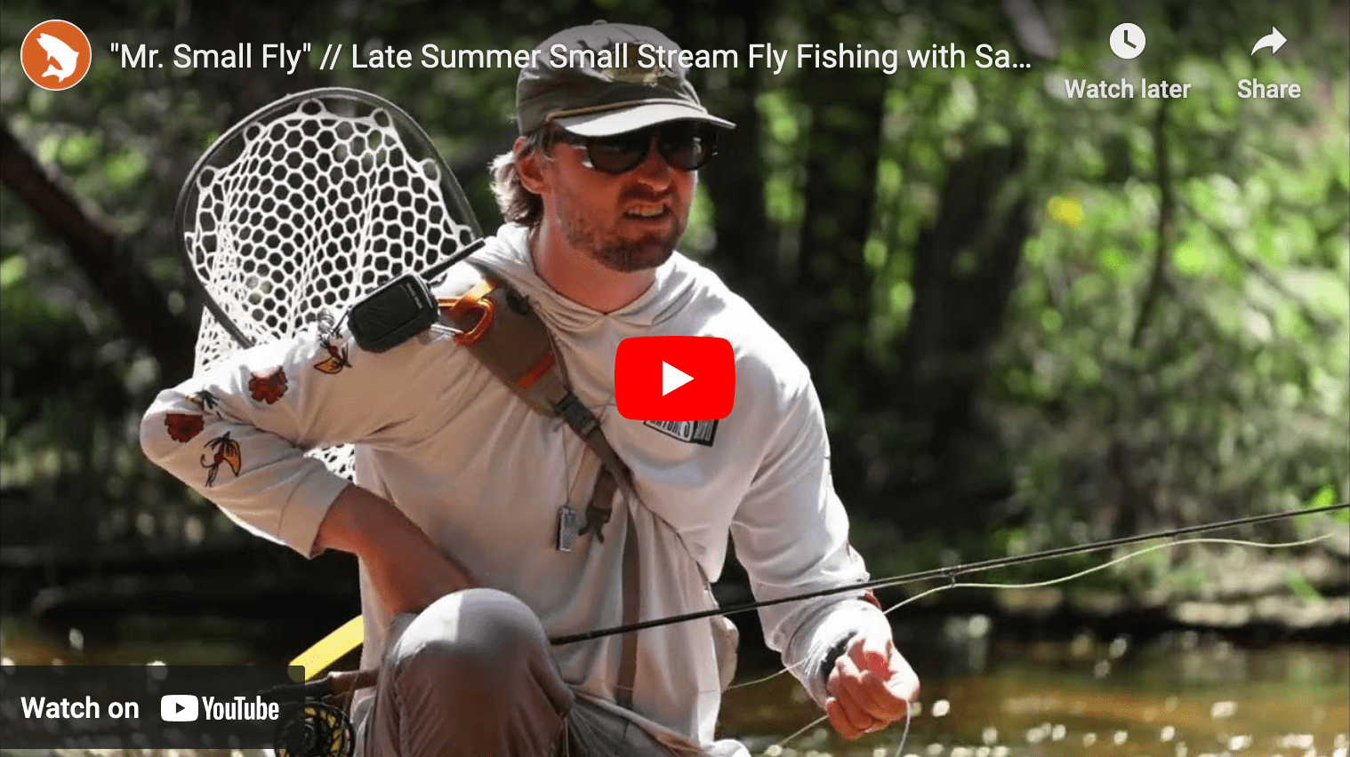 video cover image of an angler looking at a stream