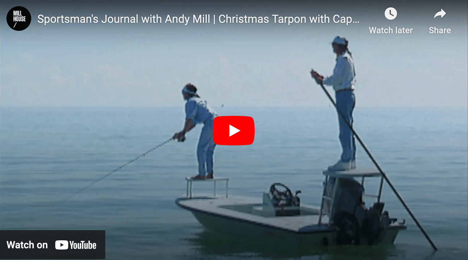 video cover image of an angler and a guide on a boat