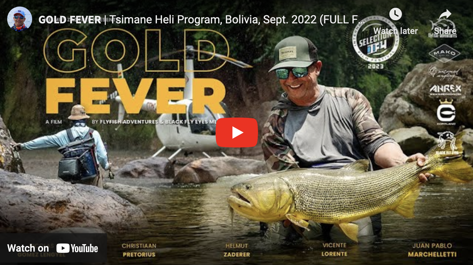 video cover image of an angler holding a dorado