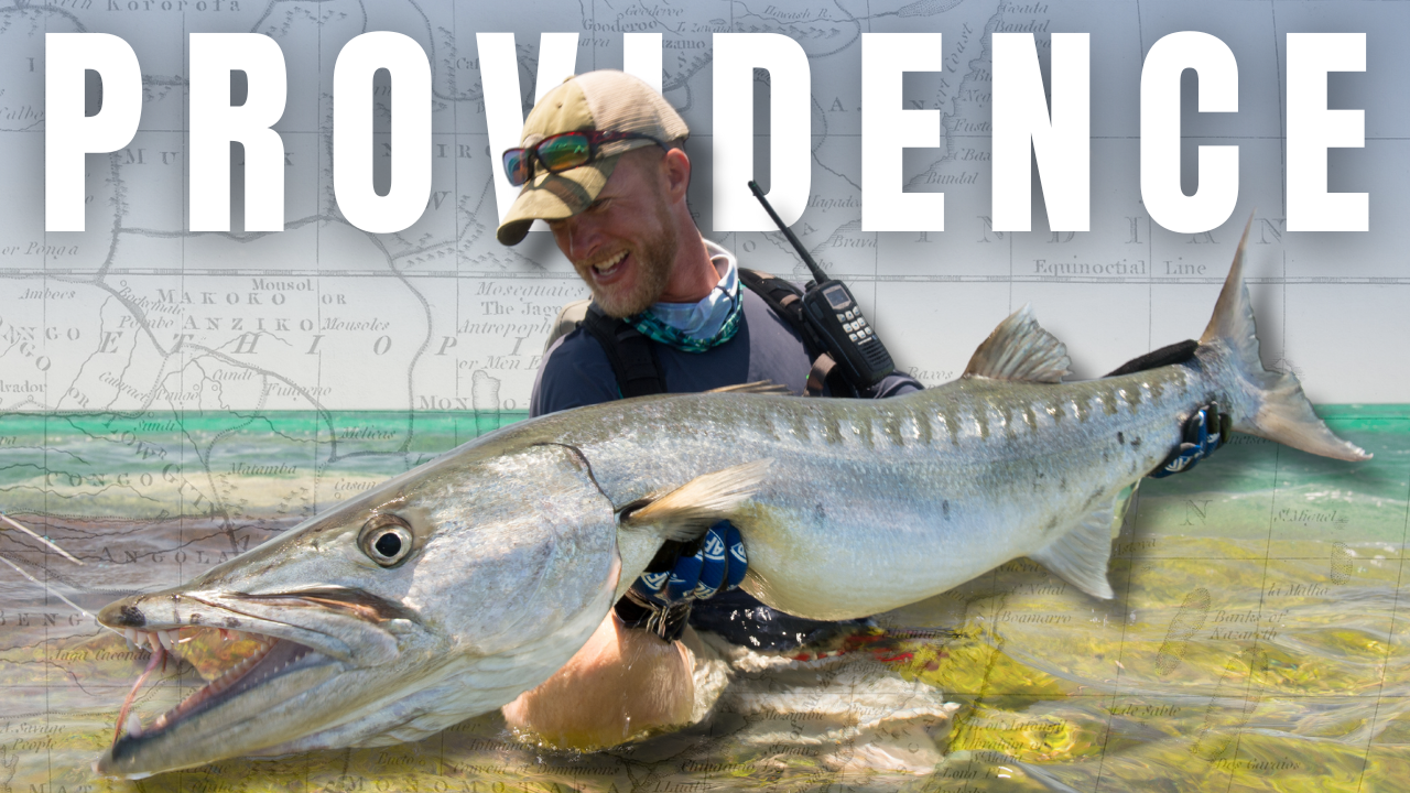 video cover image taken by Jim Klug of an angler with a barracuda