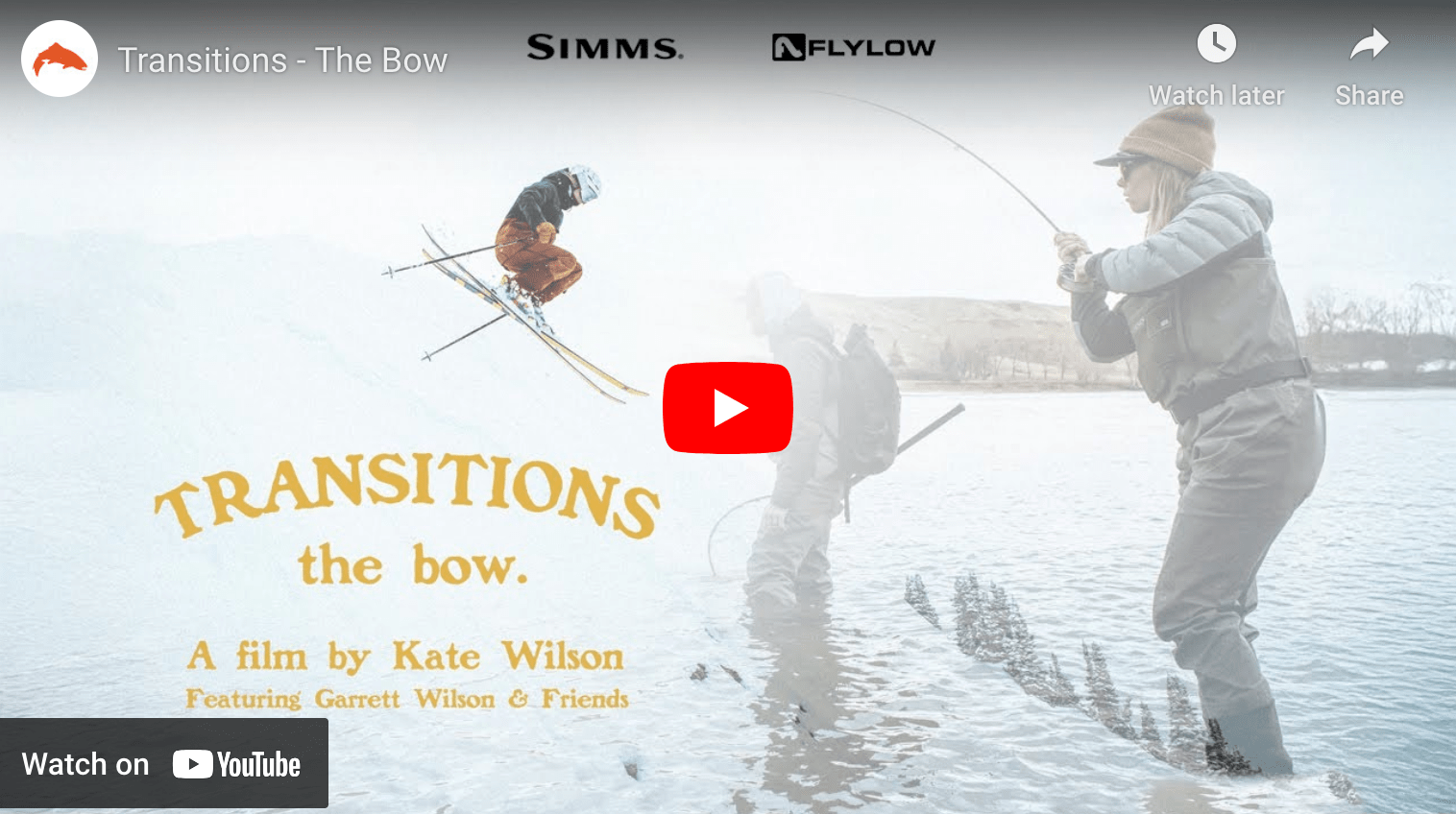 video cover image showing a skier and fly angler