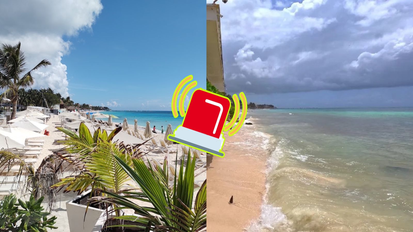 Playa Mamitas desaparece por un fuerte fenómeno del mar