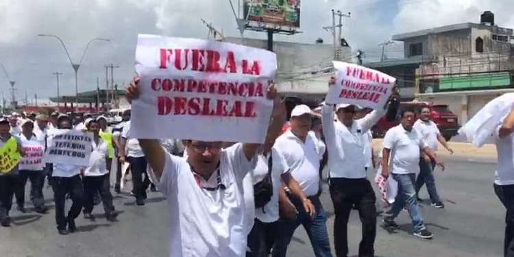 Taxistas de Cancún anuncian manifestación en contra de Uber 1 Taxistas de Cancún anuncian manifestación en contra de Uber FOTO CORTESÍA