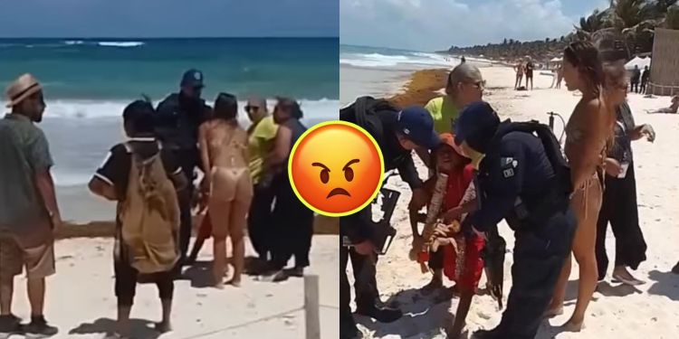 Niño es corrido con policías por vender pulseras en playa de Tulum  1 Niño es corrido con policías por vender pulseras en playa de Tulum