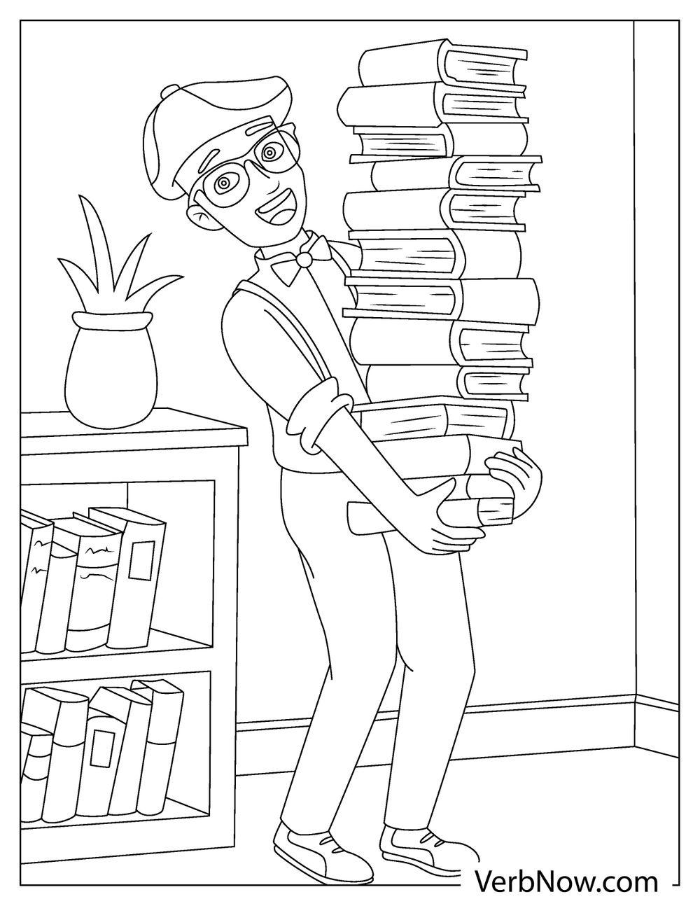 Free blippi coloring pages for download (printable pdf)