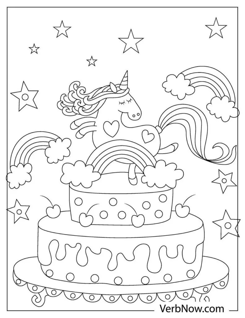 free cakes coloring pages book for download printable pdf verbnow