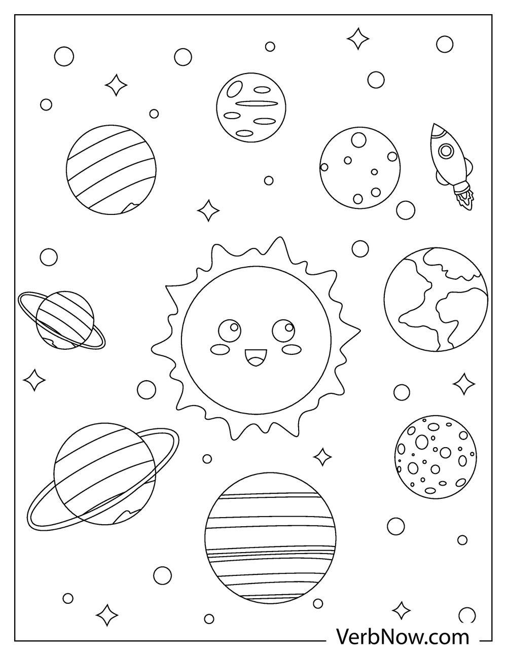 Free planet coloring pages for download (printable pdf)