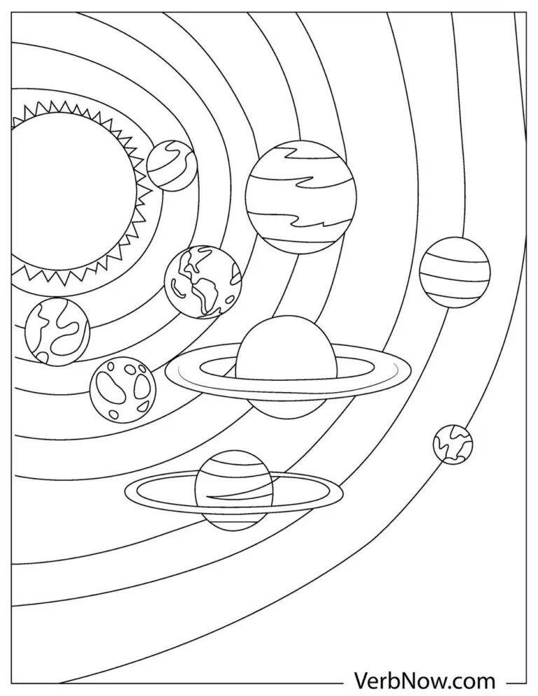 Free solar system coloring pages for download (printable pdf)