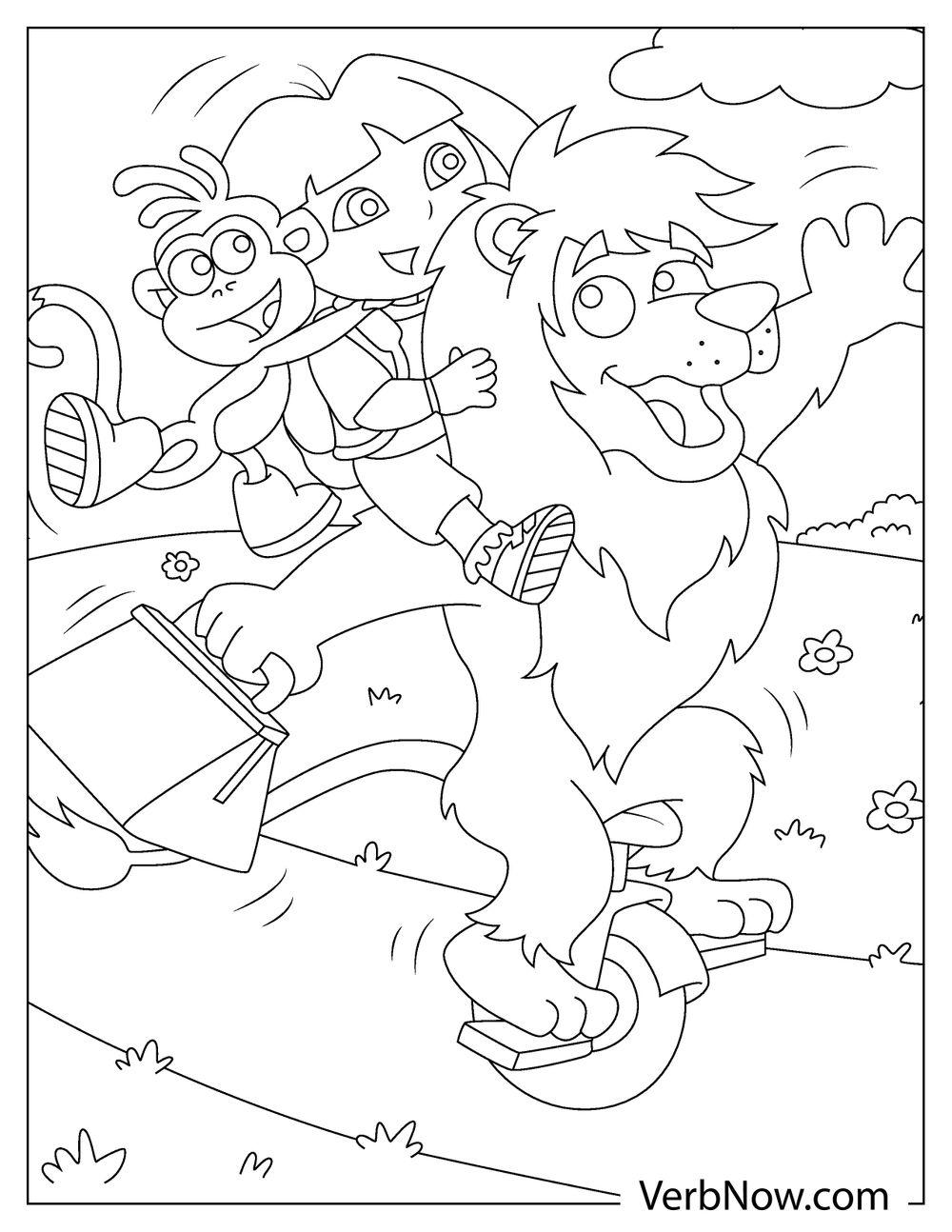 Free dora coloring pages for download (printable pdf)