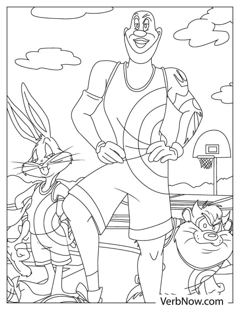 free space jam coloring pages book for download printable pdf verbnow