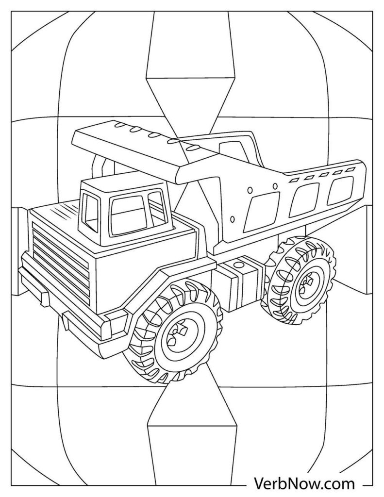 free dump truck coloring pages book for download printable pdf verbnow