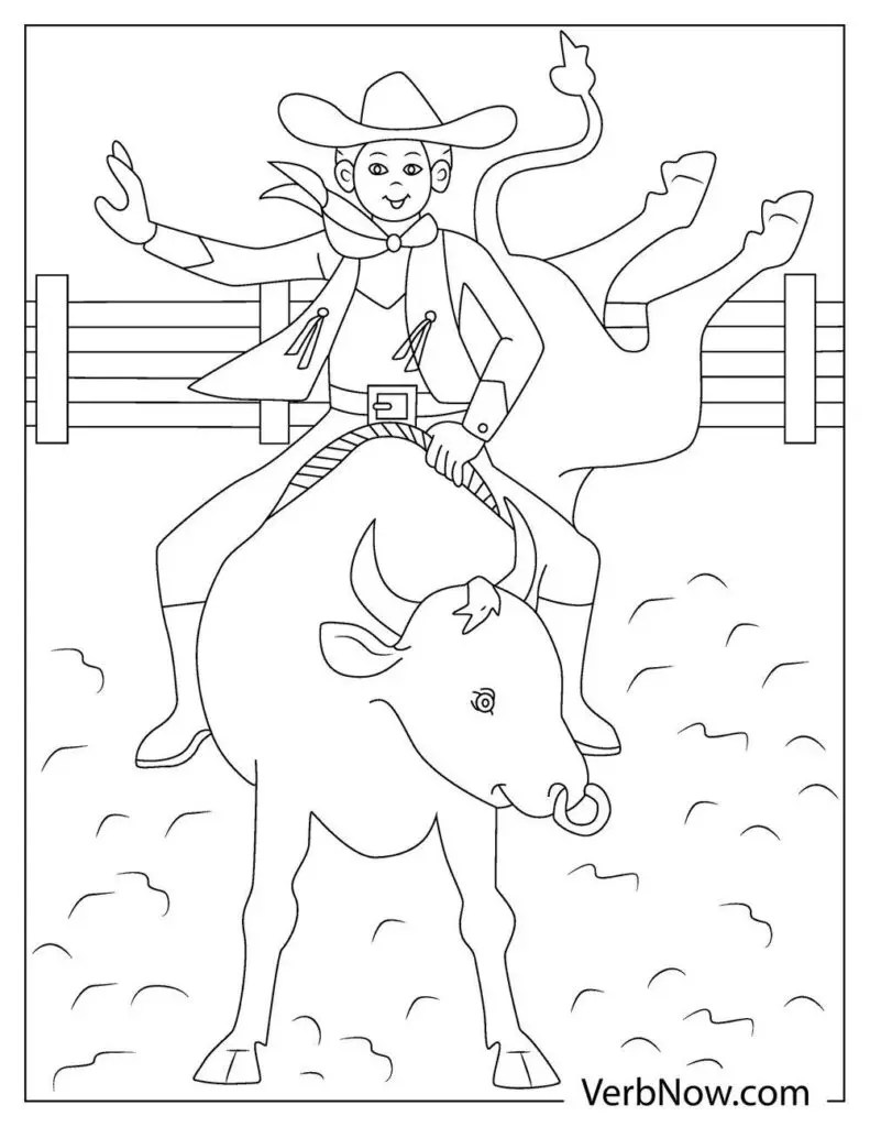 free cowboy coloring pages book for download printable pdf verbnow