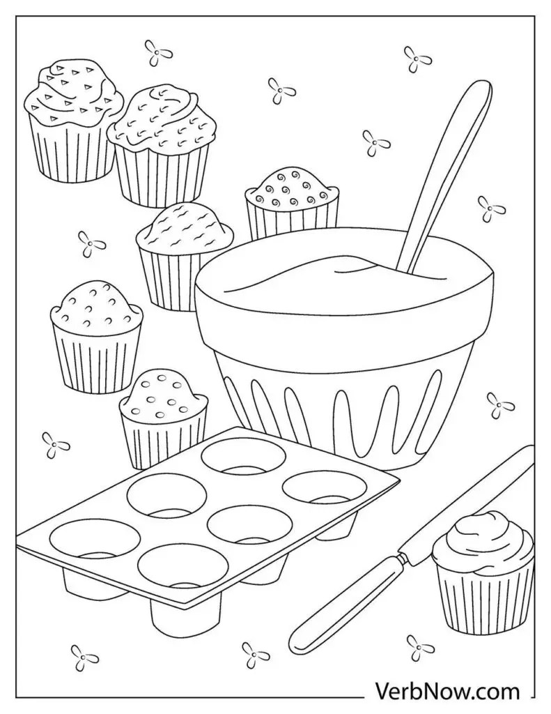 free desserts coloring pages book for download printable pdf verbnow