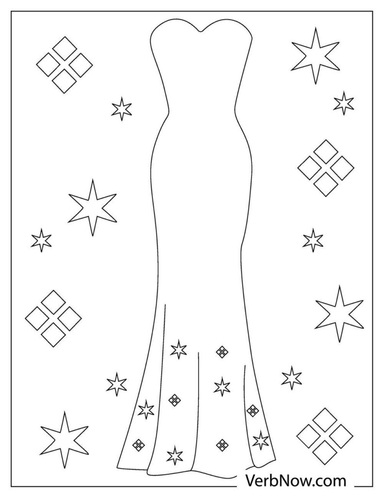 free dresses coloring pages book for download printable pdf verbnow