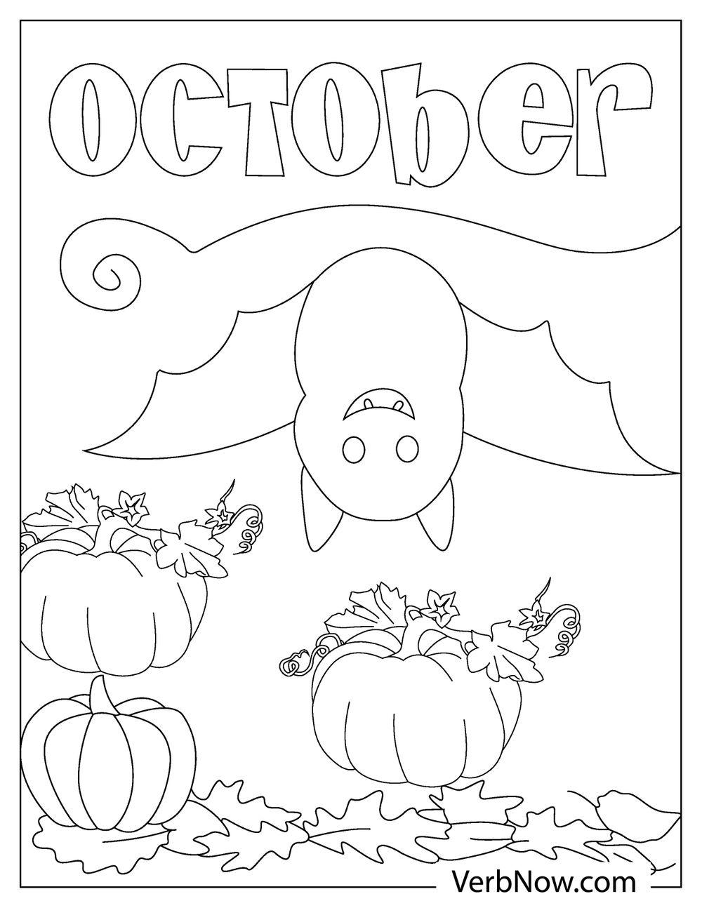 Free october coloring pages for download (printable pdf)